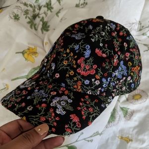 Floral Embroidered American Eagle Hat